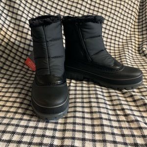 Storm By Cougar Black Waterproof Gogo Faux Fur Trimmed Weather Boots